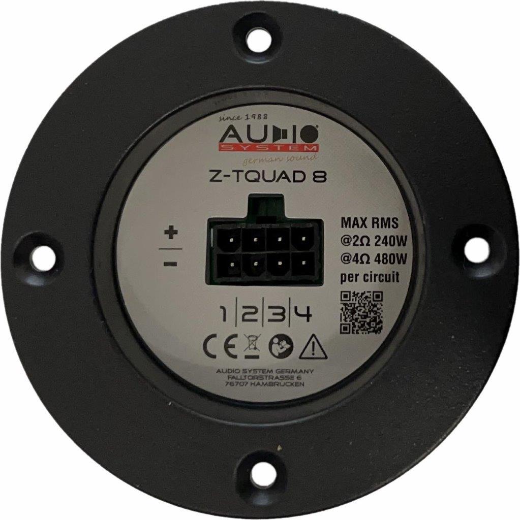 Audio System Z-TQUAD-8 Einbau Terminal 58 mm Zubehör Subwoofergehäuse