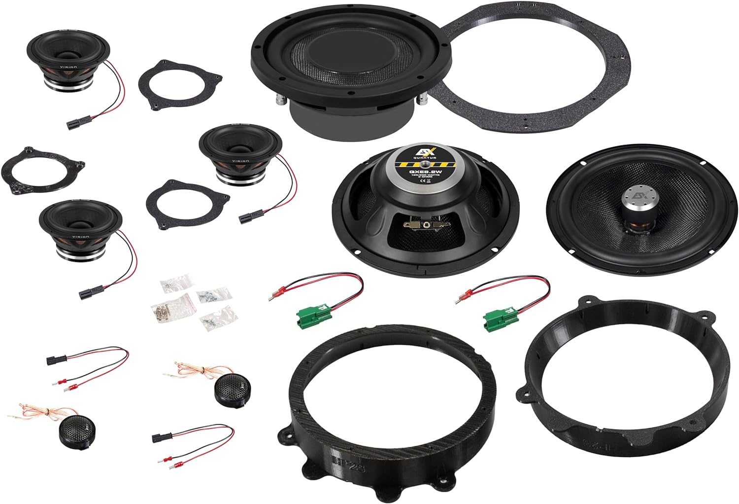 ESX TES3YSET2 Fahrzeugspezifisches 8-Wege Premium Lautsprecher Sound Upgrade Set kompatibel mit Tesla Model Y und Model 3 (nur in Verbindung mit PREMIUM Sound System) - plug&play Austausch an originale Einbauplätzen & Kabelanschlüssen