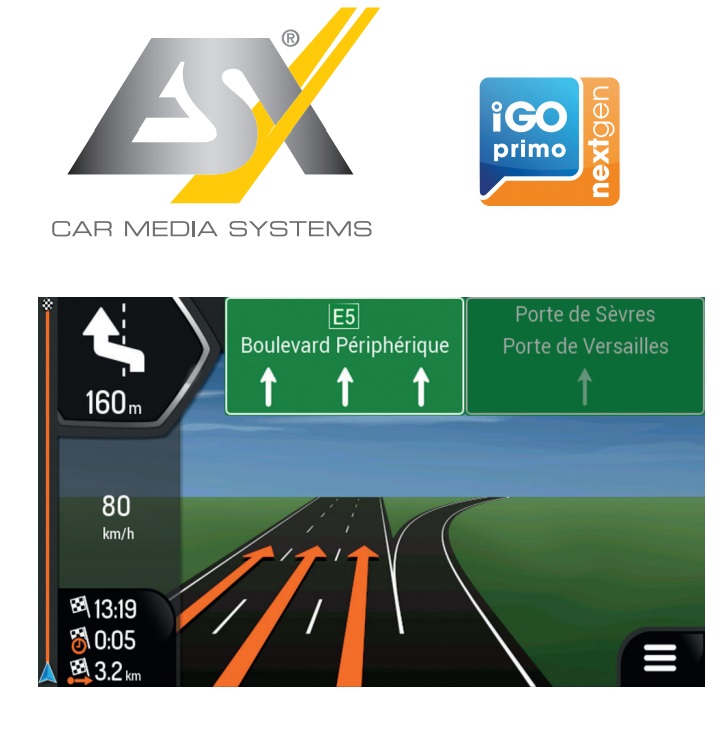 ESX VNA-NG-A30 iGO Nextgen Navigations Software für ESX Naviceiver mit Android - MicroSD-Karte 