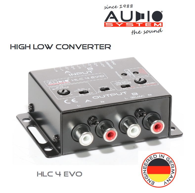 Audio System HLC 4 EVO 4-Wege High-Low Adapter für OEM Radios mit Remote