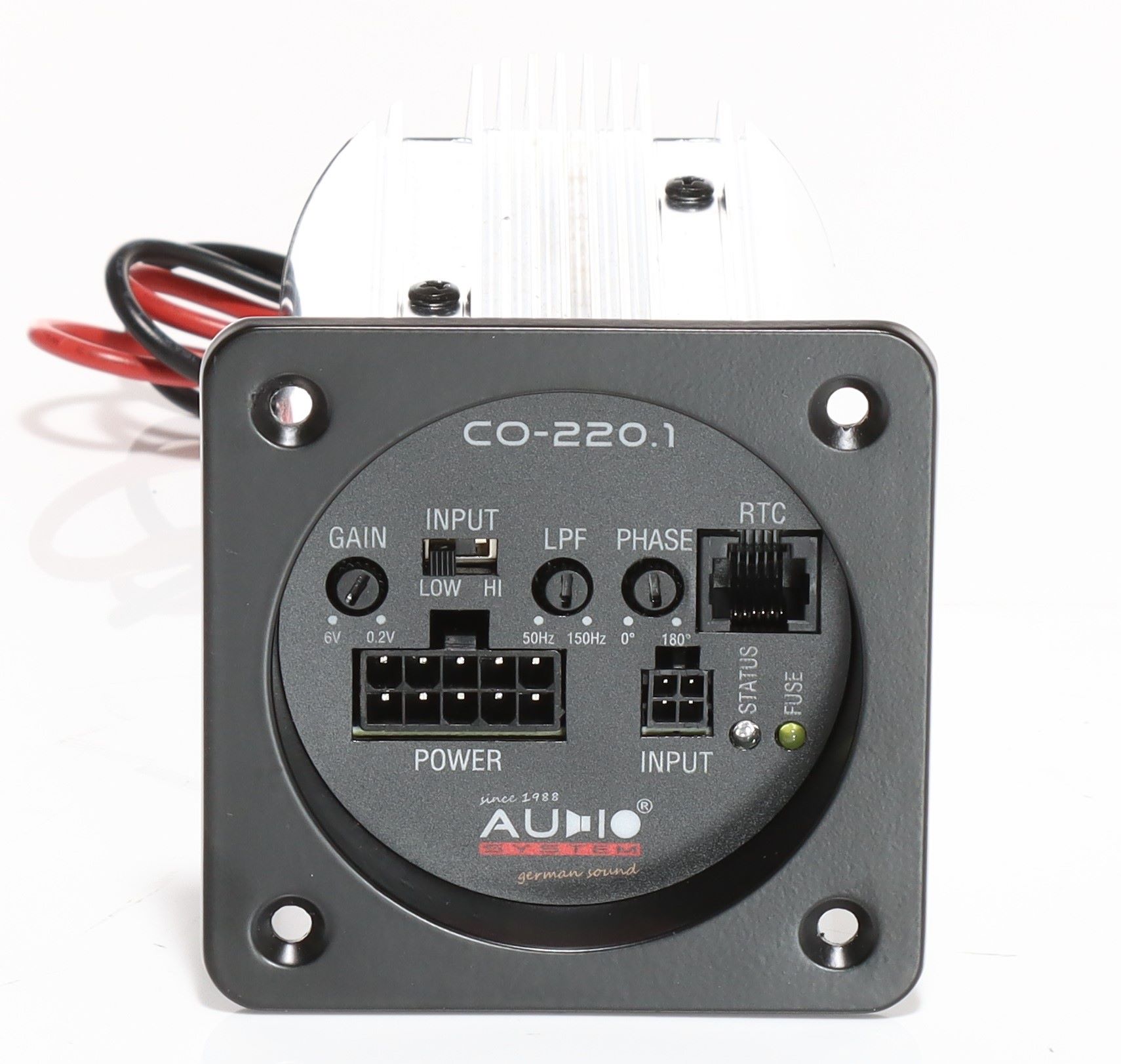 Audio System SUBFRAME R08 FLAT-2 ACTIVE EVO Reserverad aktiv Subwoofer 300 Watt Bassgehäuse mit 2 x R08 FLAT EVO und Verstärker CO-220.1