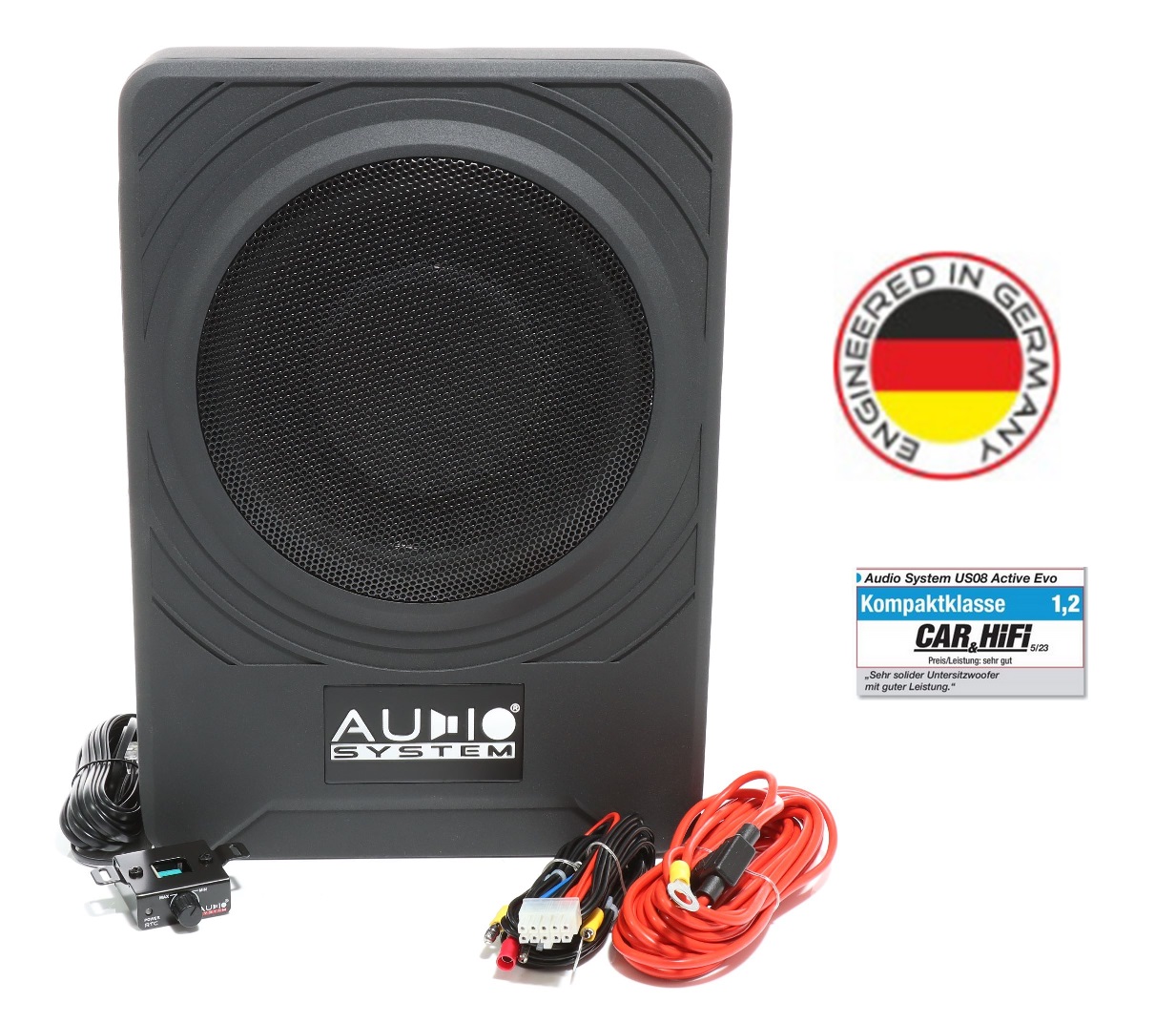 Audio System US08 ACTIVE EVO Underseat Subwoofer mit internem Monoamplifier