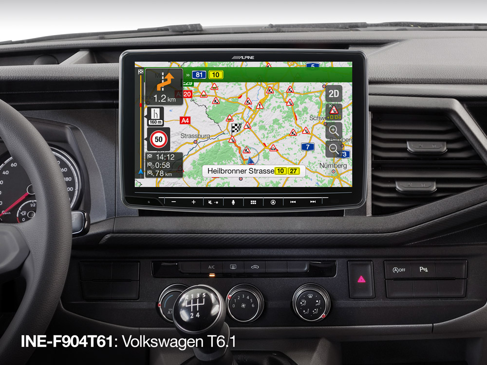 Alpine INE-F904T61 Autoradio Navigationssystem für VW T6.1 (7H / 7J) mit  9-Zoll-Touchscreen 1