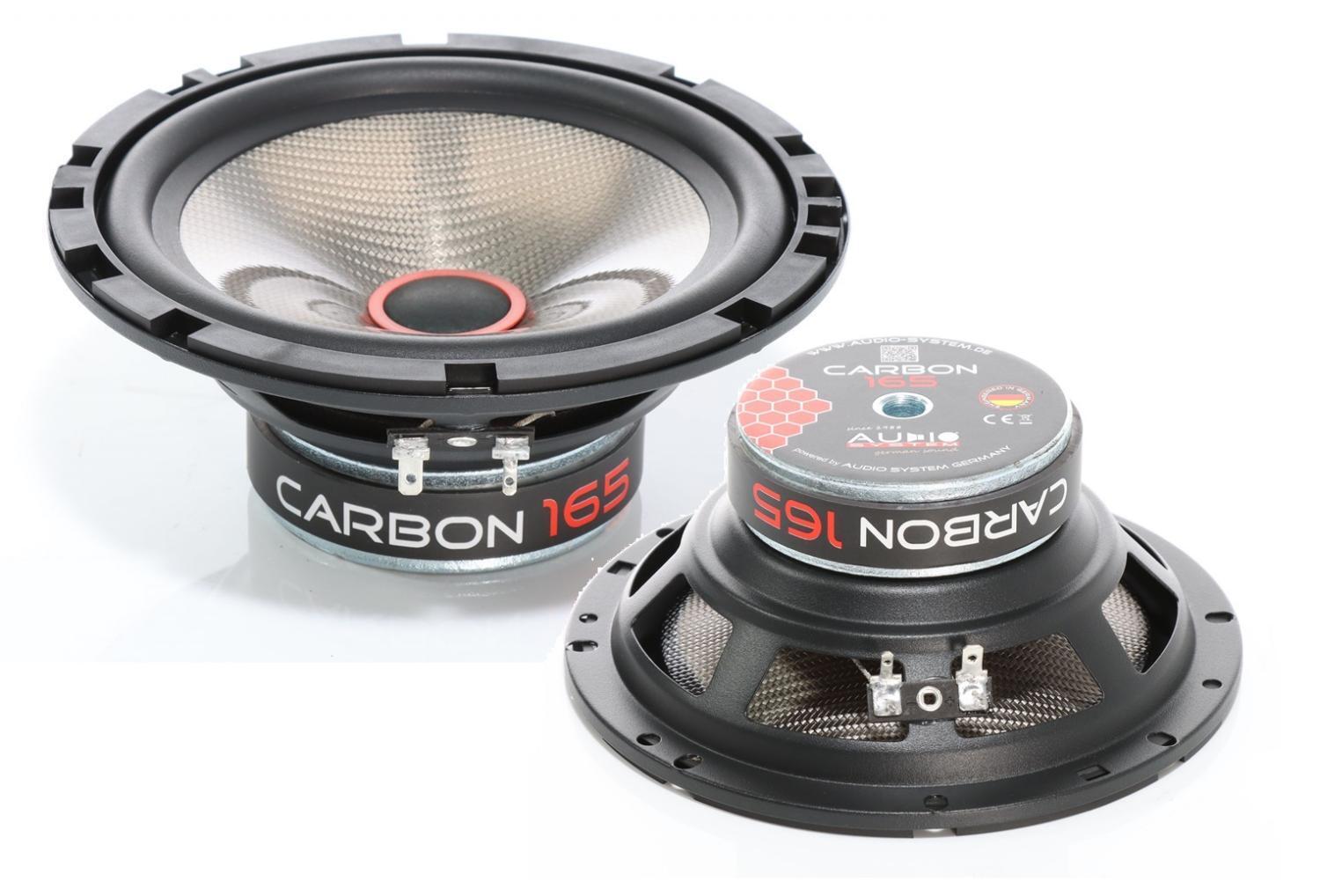 Audio System AC 165 CARBON Mitteltöner Kickbass Auto Lautsprecher Tieftöner 16,5 cm (6.5") 100 Watt Paarpreis