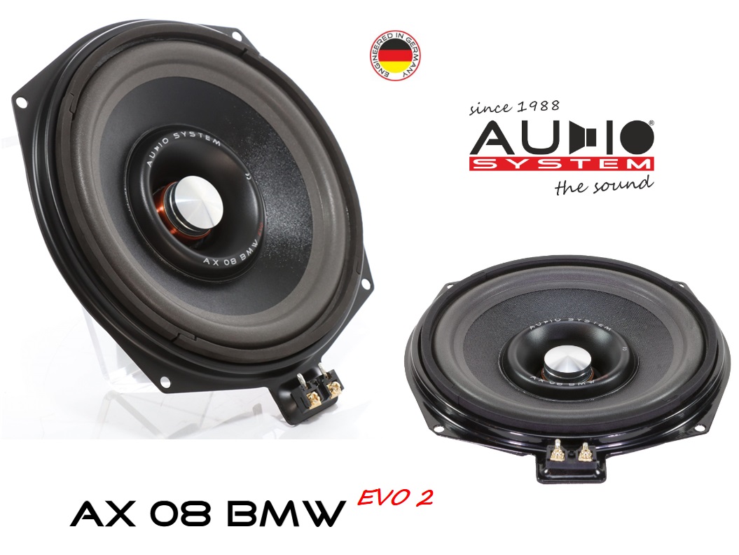 Audio System AX 08 BMW EVO 2 BMW Untersitzbass Untersitz Subwoofer 20 cm (8") kompatibel mit BMW E, und F BMW Modelle - 1 Paar 