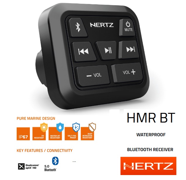 Hertz HMR BT Marine Bluetooth Media Receiver Wetterfester Bluetooth Empfänger