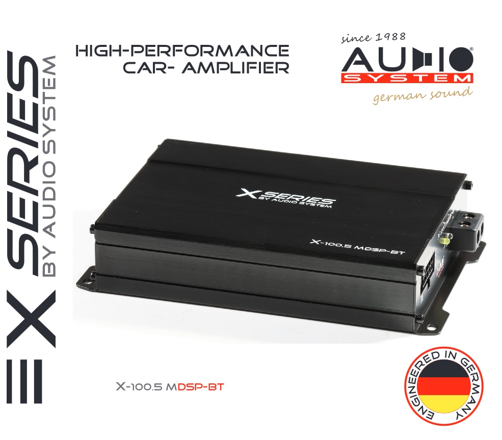 Audio System X-100.5 MDSP-BT 5-Kanal Verstärker mit 9-Kanal DSP und Bluetooth   